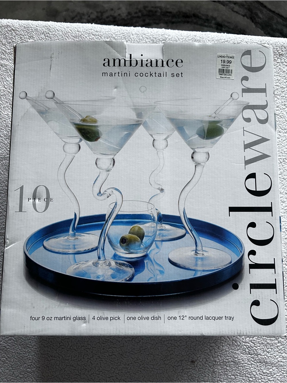 Vintage Circleware Ambiance Martini Cocktail Set 10 Pc NEW Sealed